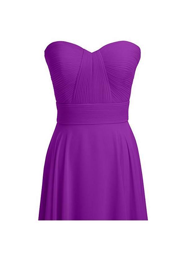 A-line Chiffon Bridesmaid Dress Floor Length Prom Evening Gown BD004 - Tirdress