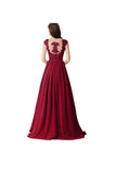 A-line Chiffon Lace Evening Gowns Prom Dresses Bridesmaid Dresses PG274 - Tirdress