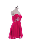 A-line Chiffon Short Strapless Sweetheart Prom Dress PG057 - Tirdress