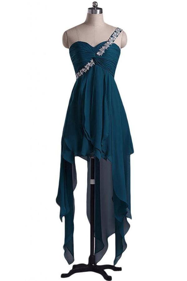 chiffon dress short in front long in back Sexy Short Front Long Back Purple Chiffon Prom Dresses - Evening Gowns and Party Dress price