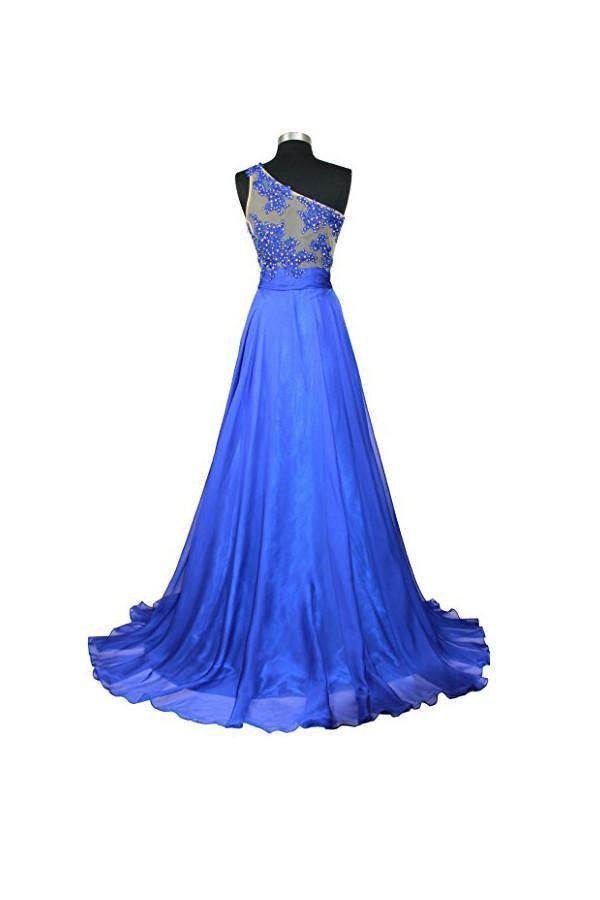 A-line One Shoulder Chiffon Prom/Evening Dresses PG260 - Tirdress