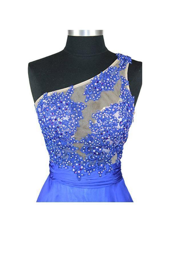 A-line One Shoulder Chiffon Prom/Evening Dresses PG260 - Tirdress