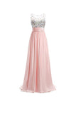 A-line Prom Dresses Floor Length Chiffon Evening Gowns PG255 - Tirdress