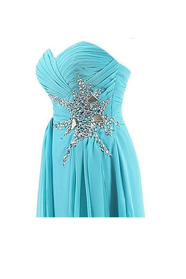 A-line Sweetheart Beading Chiffon Prom Dress Evening Gown PG262 - Tirdress