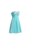 A-line Sweetheart Mini Chiffon Evening Gowns Homecoming Dresses PG059 - Tirdress