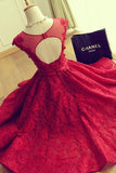 Adorable Knee-length Red Short Lace Prom Dress Homecoming Dress TP0163 - Tirdress