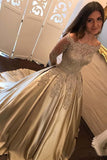 Ball Gown Off-the-Shoulder Satin Prom/Evening Dress PG499 - Tirdress