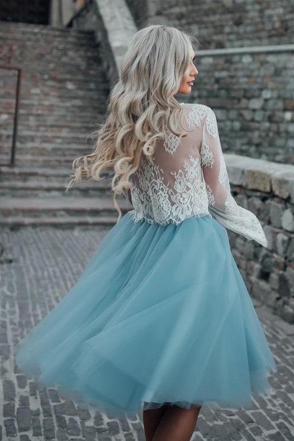 Two Pieces Lace Short Prom Dress Party Dress Homecoming Dress US14 / Custom Color Two Pieces Lace Short Prom Dress Party Dress Homecoming Dress US14 / Custom Color