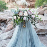 Beautiful lace Top Short Sleeves Prom Dress A Line Wedding Dresses TN136 - Tirdress- Tirdress