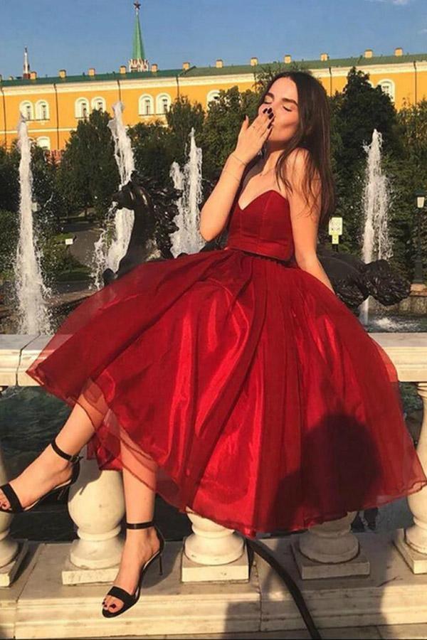 Deep v neck Satin Straps short prom dress, homecoming dress HD0105 Tirdress Deep v neck Satin Straps short prom dress, homecoming dress HD0105 Tirdress