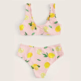Print Knot Bikini Set Women Swimwear Sexy Beachwear Bathing Suit B035 - Tirdress