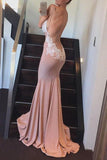 Charming Backless Lace Long Mermaid Prom Dress Party Dress PG438 - Tirdress