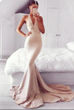 Charming Mermaid Blush Prom Dress Sexy Backless Prom Dress PG374