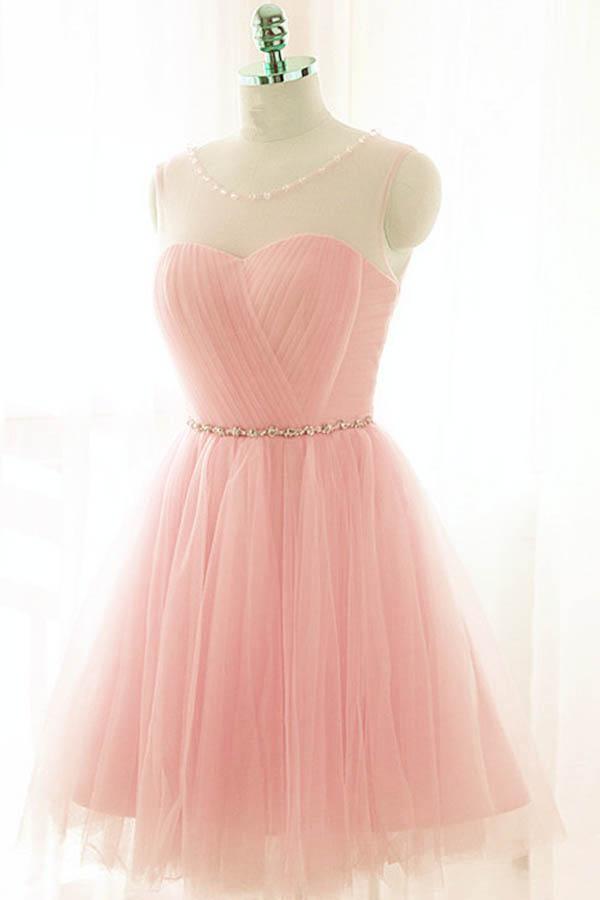 Charming Tulle Short Prom Dresses Homecoming Dresses PG019 - Tirdress