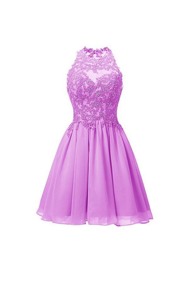 Chiffon Short Prom Dresses Homecoming Dresses Bridesmaid Dresses US0 / Purple Chiffon Short Prom Dresses Homecoming Dresses Bridesmaid Dresses US0 / Purple