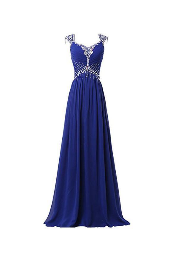 Chiffon V-neck Long Prom Gowns Party Dresses PG268 - Tirdress