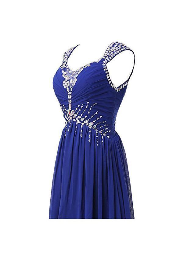 Chiffon V-neck Long Prom Gowns Party Dresses PG268 - Tirdress