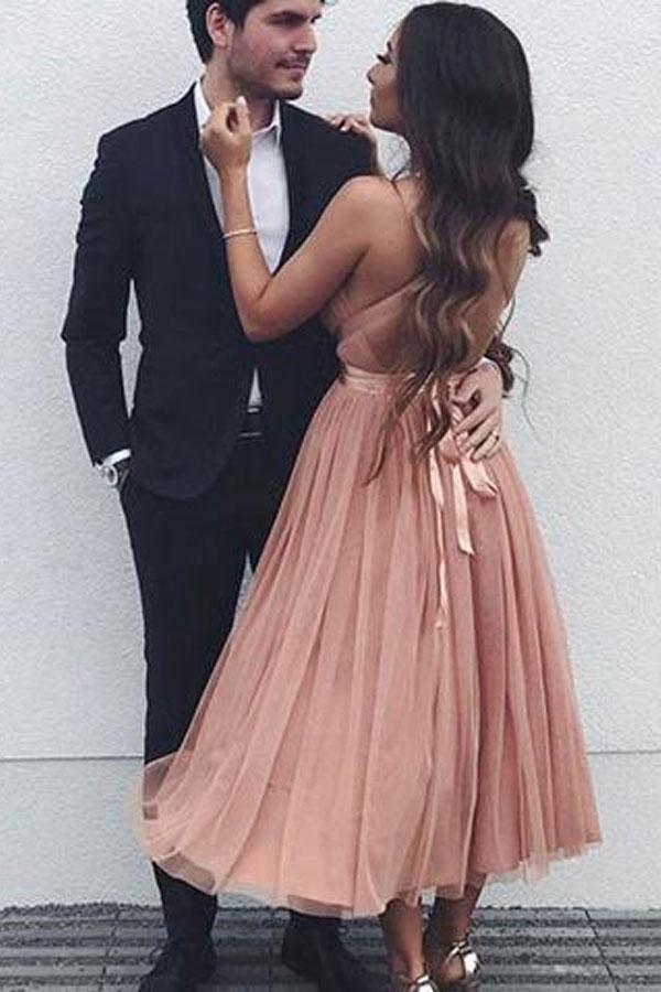 Cute V Neck Tulle Short Prom Dress Homecoming Dresses PG195 - Tirdress