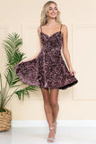 Sparkly Straps Sequin Sweetheart A-Line Short Homecoming Dress HD0137