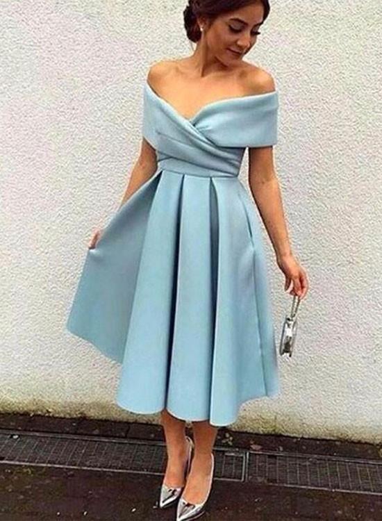 Elegant Knee Length Prom Dresses,Vintage Short Homecoming Dresses HD0013 - US0 / Light Blue Elegant Knee Length Prom Dresses,Vintage Short Homecoming Dresses HD0013 - US0 / Light Blue