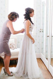 Elegant Scoop Neck Lace A Line Tulle Beach Wedding Dress WD034 - Tirdress