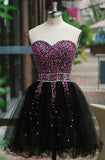 Fancy Sweetheart Lace-up Short Homecoming Dress With Beading TP0011 - Tirdress