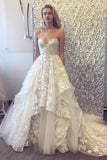 Fashion A-Line Sleeveless Sweetheart Tulle Lace Wedding Dress TN134 - Tirdress