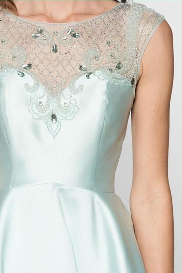 Fashion Satin Knee Length Homecoming Dress Short Prom Dress TR0207 - Tirdress