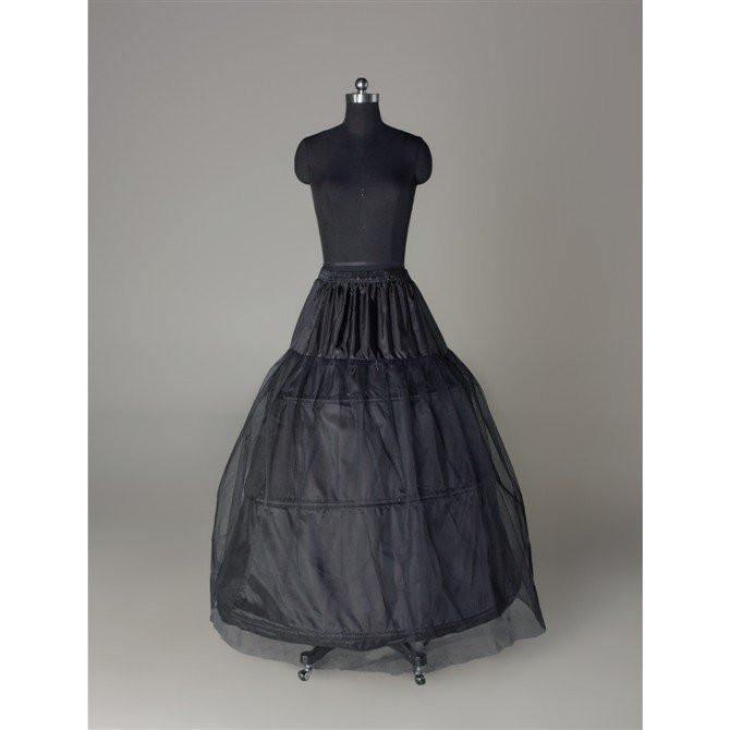 Fashion Wedding Petticoat Accessories Black Floor Length LP001 - Tirdress