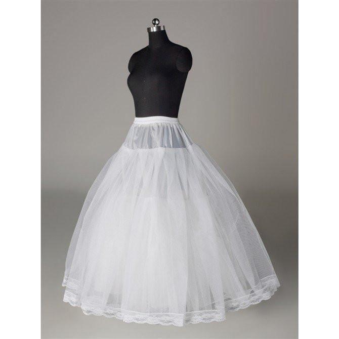 Fashion Wedding Petticoat Accessories White Floor Length LP003 - Tirdress