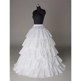 Fashion Wedding Petticoat Accessories 5 layers White Floor Length LP009 - Tirdress