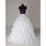 Fashion Wedding Petticoat Accessories 5 layers White Floor Length LP009