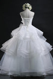 Glamorous Ball Gown Sweetheart Organza Wedding Dress With Lace TN0010 - Tirdress