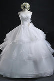 Glamorous Ball Gown Sweetheart Organza Wedding Dress With Lace TN0010