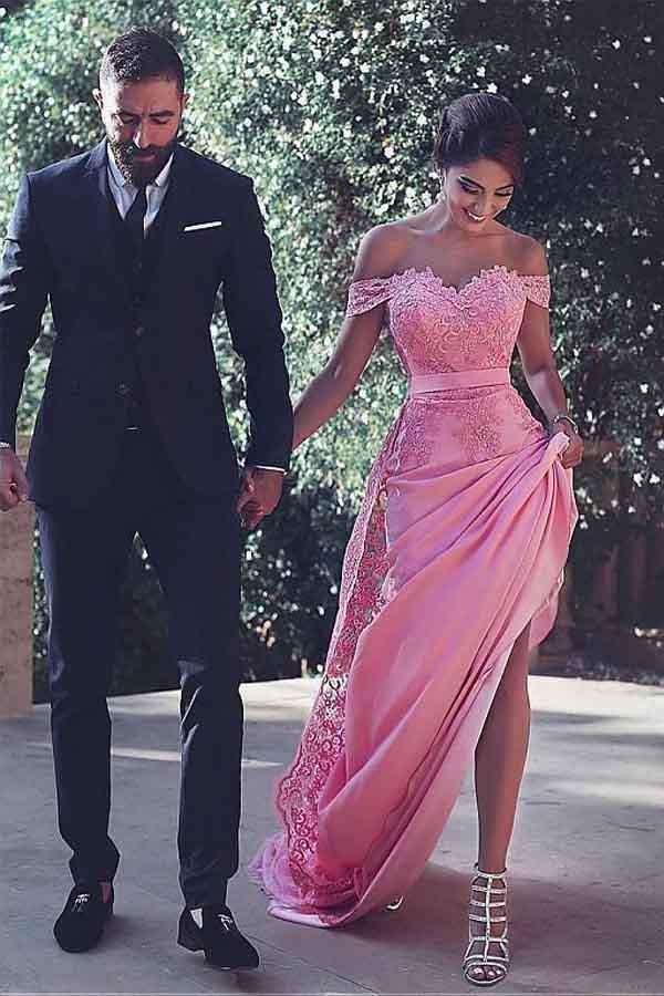 Glamorous Chiffon Off-the-shoulder Neckline Mermaid Formal Dress PG502 - Tirdress