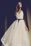 Glamorous Straps Ball Gowns Ivory Backless Tulle Wedding Dresses WD124 - Tirdress