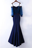 Gorgeous Mermaid Straps Long Sleeves Prom Dress With Applique TD006 - Tirdress