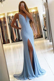 Gorgeous Sleeveless Mermaid Evening Dress Slit Long Prom Dress PG418 - Tirdress