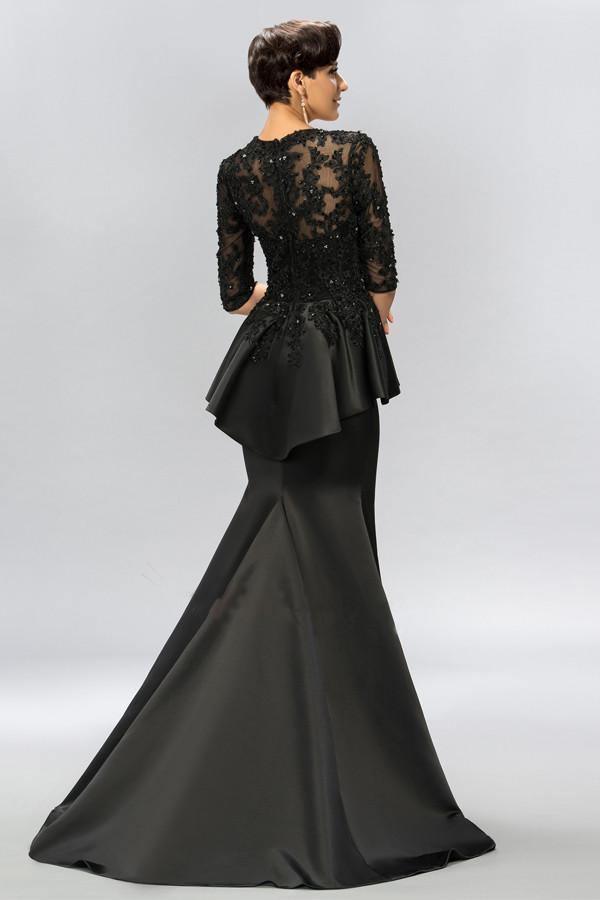 Half Sleeves Appliques Sequins Long Prom Dresses Evening Dresses PG328 - Tirdress