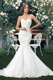 High Quality Mermaid Sweetheart Lace Appliques Wedding Dress  TN0026