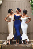 High Quality Mermaid Satin Off-the-Shoulder Prom Dresses PG354