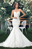 High Quality Mermaid Sweetheart Lace Appliques Wedding Dress WD020 - Tirdress