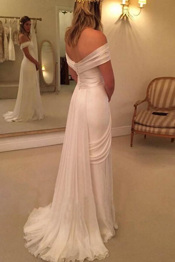 High Quality Strapless Off The Sleeves Long Wedding Dresses WD016 - Tirdress