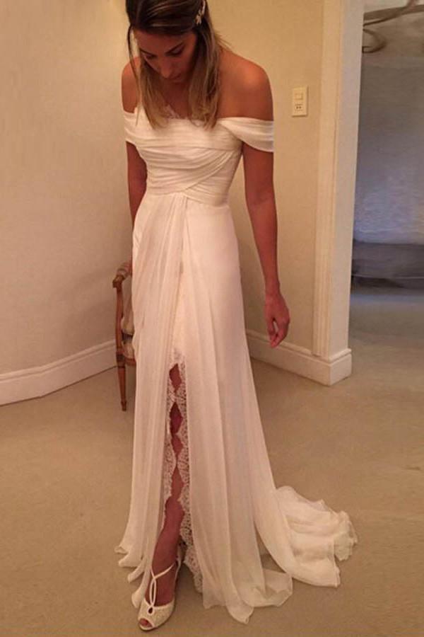 High Quality Strapless Off The Sleeves Long Wedding Dresses WD016 - Tirdress
