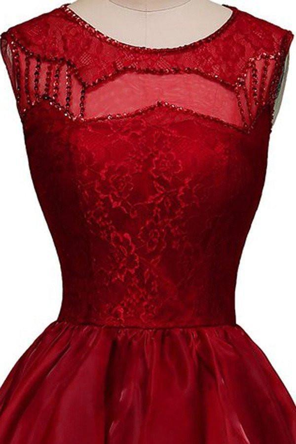High-low Organza Beading Prom Dresses Evening Gowns Party Dresses PG303 - Tirdress