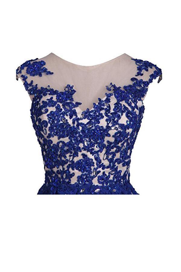 Homecoming Dress with Applique Open Back Short Prom Dress PG023 - Tirdress