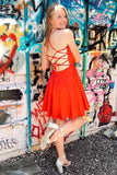 Hot Pink A-line Cowl Neck Short Prom Dress Homecoming Dress HD0165 - Tirdress