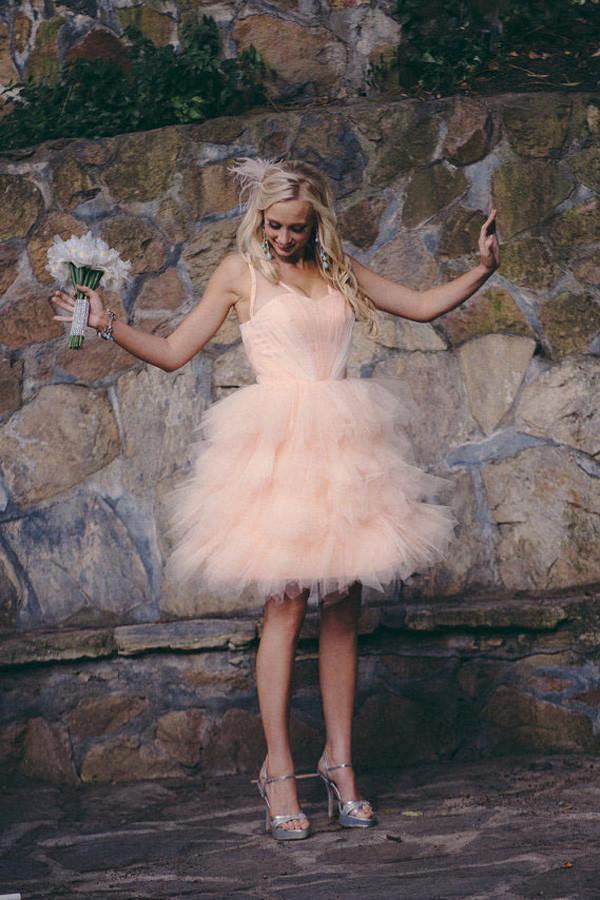 Blush colored short dresses online