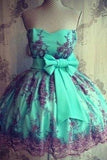 Lace Cheap Appliques Lovely Sweetheart Bowknot ShortHomecoming Dresses TR0031 - Tirdress