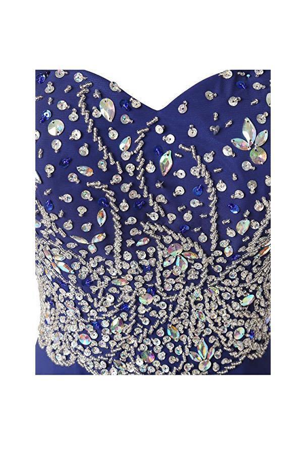 A Line Prom Dresses Chiffon Sweetheart Evening Dresses PG264 - Tirdress